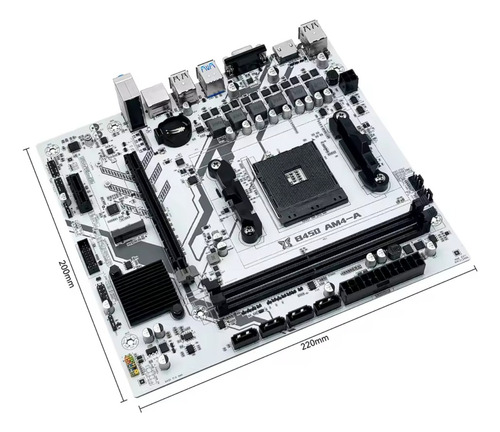 Placa Mãe Machinist B450 Am4 Branco