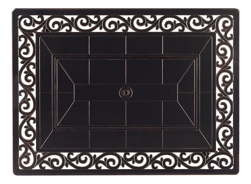 Mesa Rectangular De Aluminio Para Fogata De 122 Cm Con Tapa