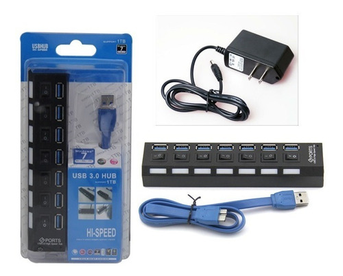 Hub Usb 3.0 Multipuerto Con Eliminador