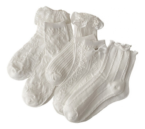 Calcetines Blancos De Encaje For Mujer Calcetines Algodón