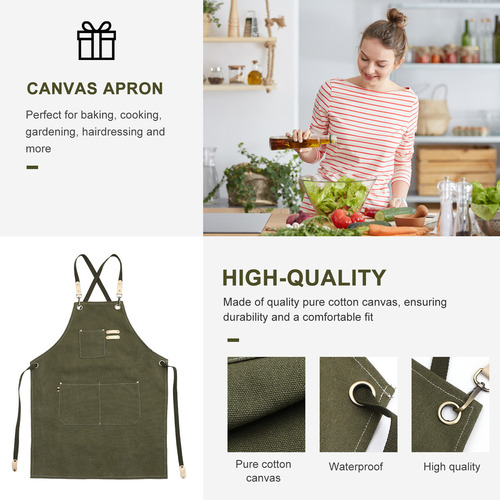 Delantal De Trabajo, Delantal De Algodón Para Hombre, Ropa D
