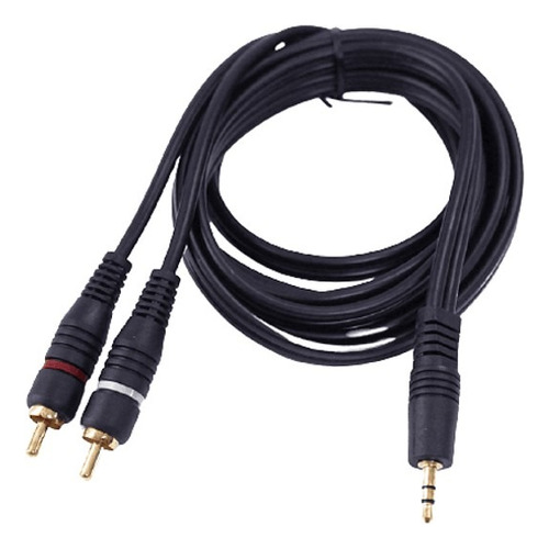 Cable De Audio 1 Plug 3.5mm A 2 Rca Trautech De 3 Metros