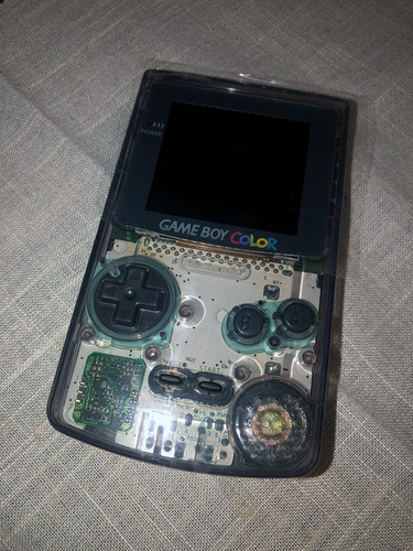 Nintendo Game Boy Color C/ Tela Ips 2.6 Polegadas Clear Purple