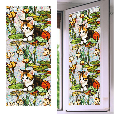 Película De Privacidad De La Ventana, Calcomanía Gato