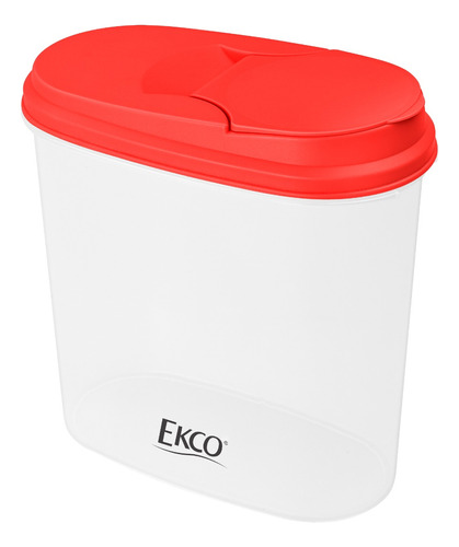 Contenedor de alimentos Ekco Classic 4mL color transparente/rojo - pack x 5 unidades