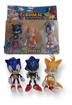 Comprar Set 3 Figuras Muñecos Sonic Tails Met 17cm Juguete Colección