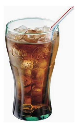 Juego De 2 Vasos Clásicos De Coca Cola De Vidrio, 17 Onzas Transparente