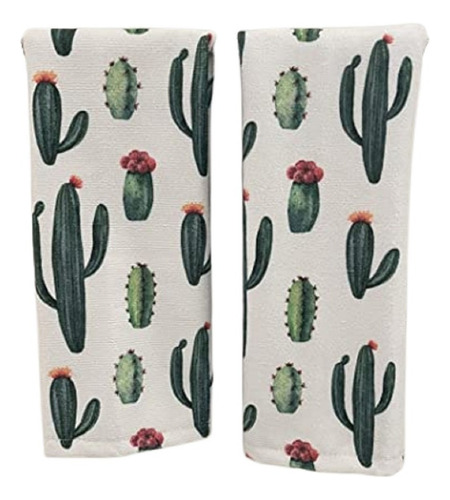 Set 2 Toallas Decorativas Cocina Y Baño Alta Calidad Billu Color Cactus