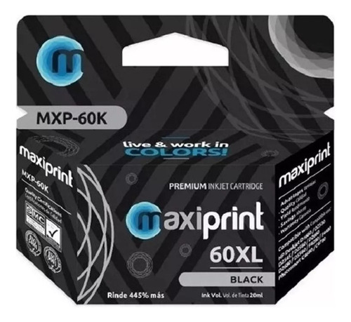 Cartucho De Tinta Compatible De Hp 60xl - Maxiprint