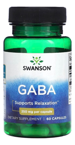 Gaba 250 Mg 60 Servicios (ácido -aminobutírico) - Swanson