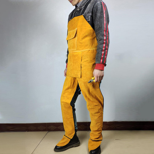 Delantal De Soldadura De Piel, Pierna Dividida Para El 114cm