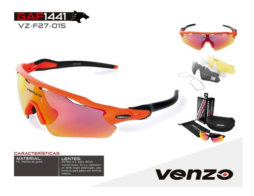 Gafas Venzo Ciclismo Running Intercambiables Montura Médica