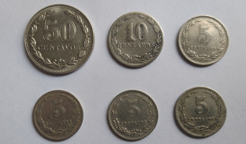 Argentina Lote De 6 Monedas - Años 1920-30-40 (Usado)