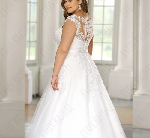 Vestido De Noiva Plus Size Alicces Luxurs Elegance Com Véu