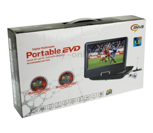 Mini Dvd Evd Televisor Portátil Tv Color, Fm,usb, 220v/12v