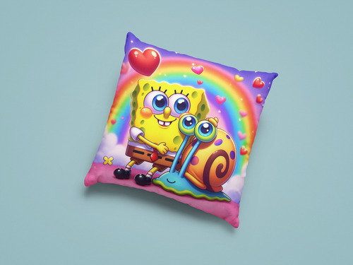 Almofadaabraços Que Duram Almofada Presente Especial Para Fã Cor Preto Desenho Do Tecido Bob Esponja