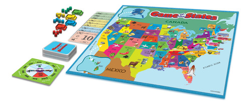 Juego De Mesa Winning Moves Game Of The States Con Arte De L