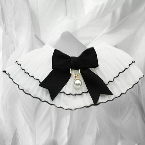 4 Collar De Perro Con Pajarita, Collar De Encaje Para Gatos