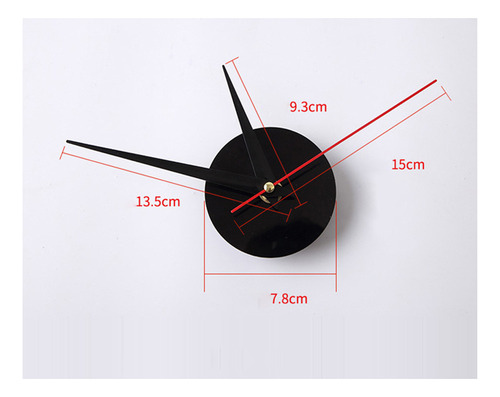 Reloj De Pared Minimalista En 3d, Dorado, 40 Cm, Sin Perfora