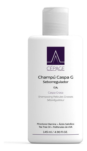 Shampoo Cepage Caspa Grasa Seborregulador Pelo Suave 145 Ml