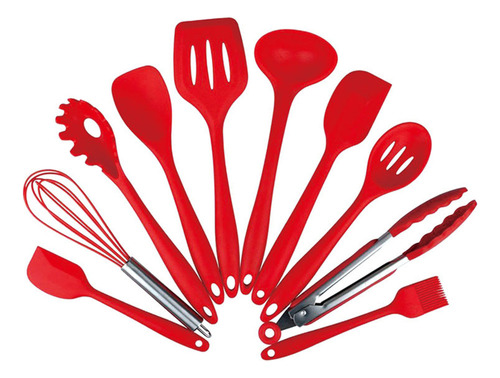 Juego De Utensilios De Cocina De Silicona De 10 Piezas Con A