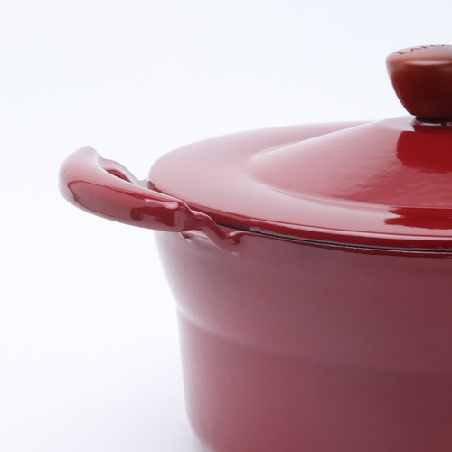 Set 3pz Gourmet Lafont Olla Sartén Plancha Hierro Esmaltado Color Coral