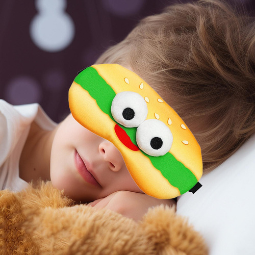Máscara For Dormir For Niños, Patrón De Hamburguesa