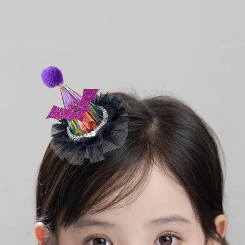 Pinzas Para El Pelo De Halloween Con Forma De Sombrero,
