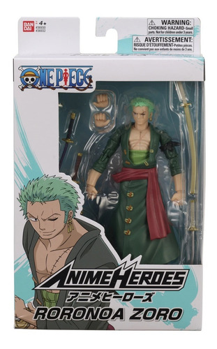 Imagen 3 de 4 de Figura Zoro Roronoa One Piece Anime Heroes