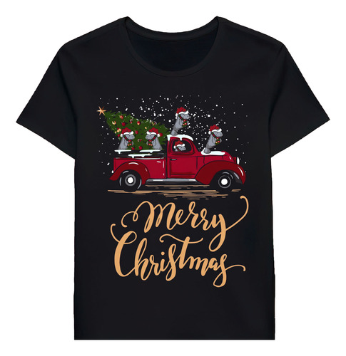 Remera Manatee Driving Christmas Tree Truck Manatee 91945807