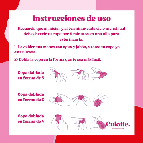 Copa Menstrual Culotte Reutilizable Anti Fugas - Talla S