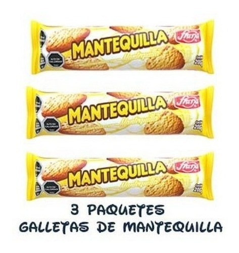 Galletas De Mantequilla De Fruna  3 Paquetes 600gr