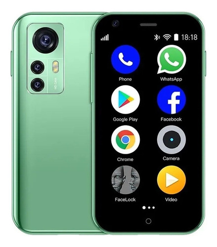 Teléfono Inteligente Android Barato D18 2.5 Pulgadas Verde Ram 1gb Y Rom 8gb