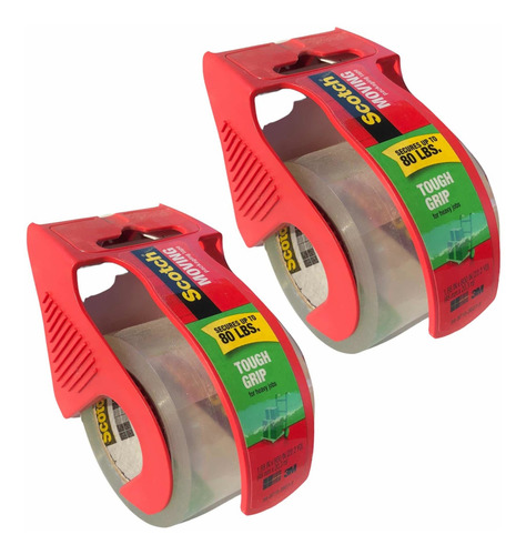 2x Cinta Scotch Clear Moving Tough Grip Heavy 48mm X 20.3m