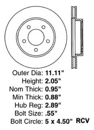 Disco Frenos Derecha Del Para Chrysler New Yorker  1996