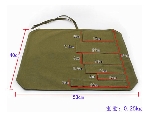 Estuche Porta Cuchillos 6 Ranuras De Lienzo Resistente