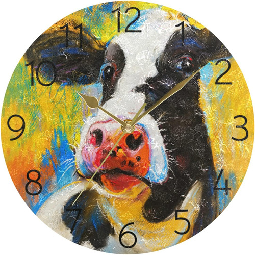 Susiyo Reloj De Pared Con Pintura En Colores Pastel, Redondo