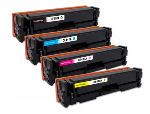 Kit 4 Toner Compativel Cf410a Cf411a Cf412a Cf413a M452 M477