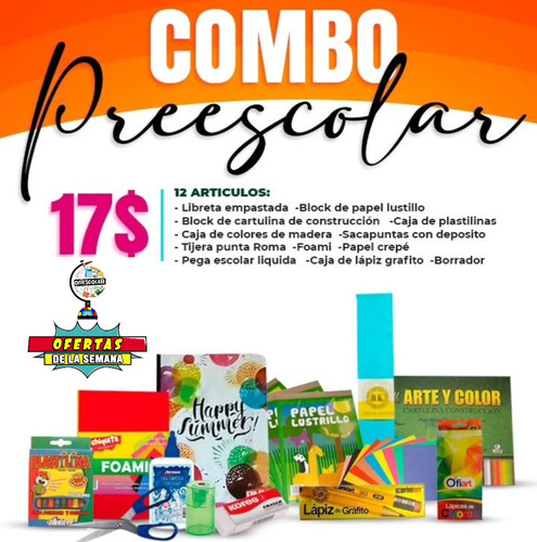 Combo Escolar Kit Escolar Basico Economico Oferta Solo X Hoy