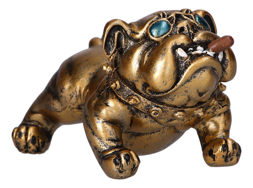 Figura Decorativa De Perro Con Forma De Animal Dorado Con Es