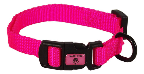 Collar Para Perro Hamilton Ajustable De Nailon Rosa Intenso