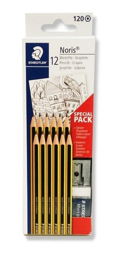 Staedtler 14376 Lápices Grafitos Noris X12 + Sacapuntas + Go