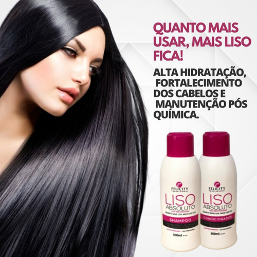 Kit Liso Absoluto Shampo E Condicionador Felicity 2x300ml