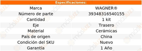 Kit Zapatas Ceramicas Tra Cruze L4 1.8l 11-15 Wagner®