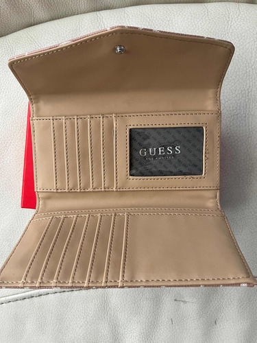 Cartera Guess Para Dama Con Logo, Monogram Y Con Caja