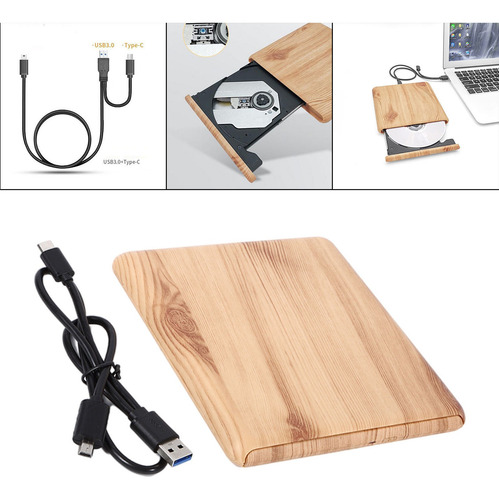 Imagen 3 de 8 de Usb 3.0 Type-c Cd Dvd Dvd Dvd Writer Reader Para Computadora