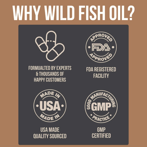 Aceite De Pescado Salvaje, Ee. Uu. Caught Omega-3 Dpa, Dha,