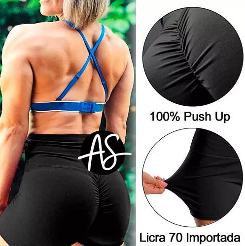 Short Push Up Mujer Frunce Cola Sexy Levanta Glúteos Gym