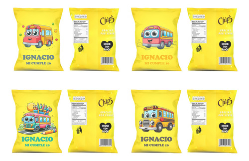 Chip Bag Kit Imprimible Bolsitas: Máquinas Excavadoras +edit