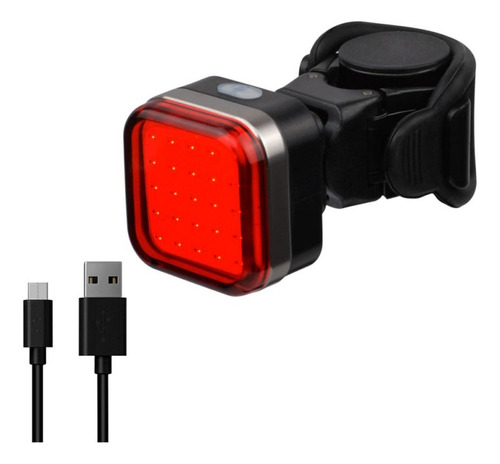 Luz Trasera Roja Led 40lm Recargable Para Bicicleta